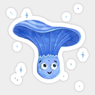 Blue Mushroom Indigo Milk Cap Sticker